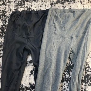 two maternity leggings
